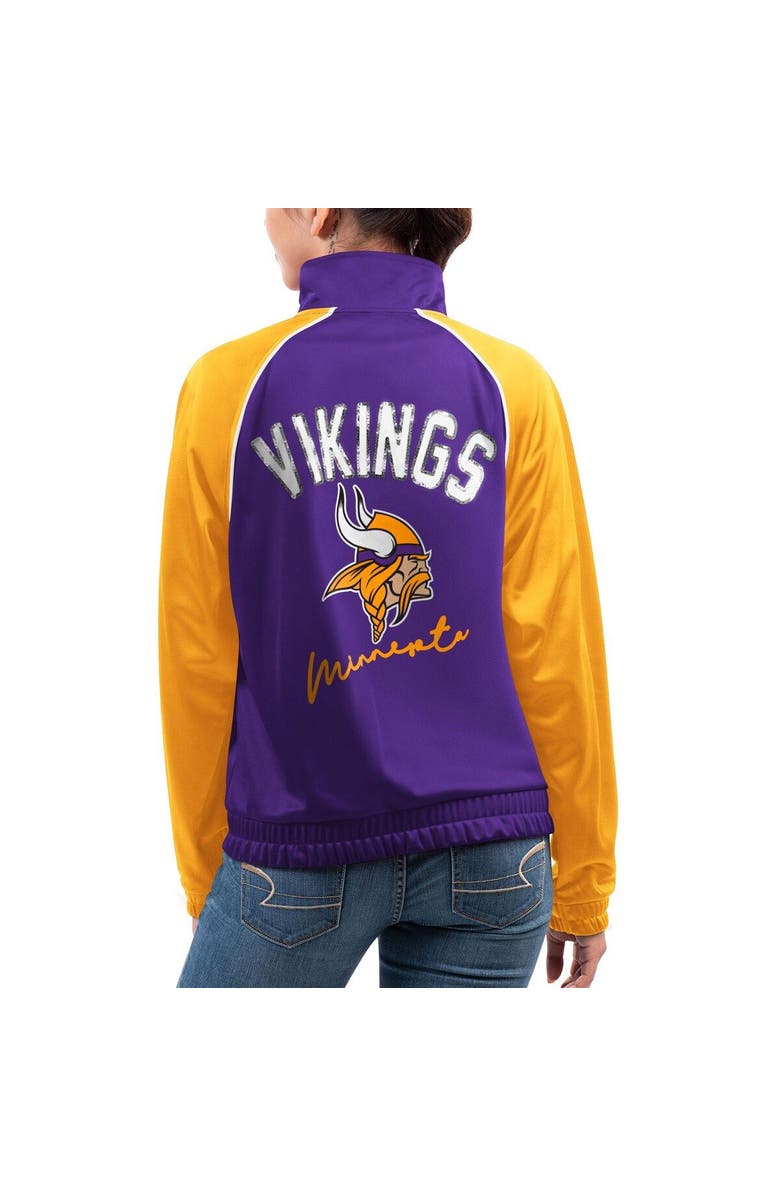 G-III 4HER BY CARL BANKS Women's G-III 4Her by Carl Banks Purple Minnesota Vikings Showup Fashion Dolman Full-Zip Track Jacket, Alternate, color,