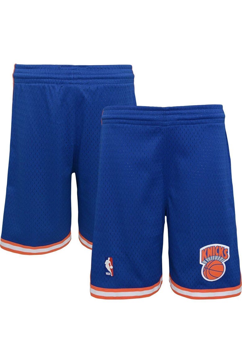Youth Mitchell & Ness Blue New York Knicks 1991-92 Hardwood Classics Swingman Shorts, Alternate, color, Blue