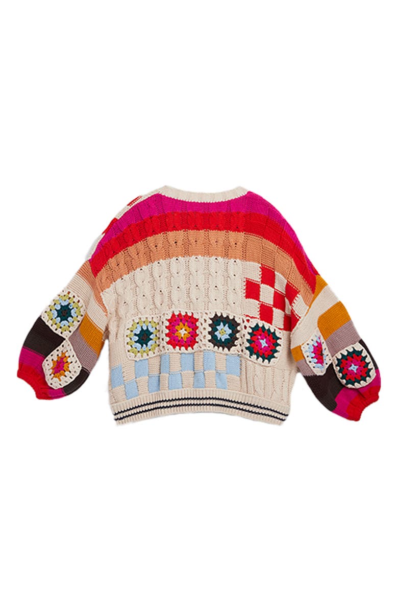 SAACHI Colorful Crochet Cardigan, Alternate, color,