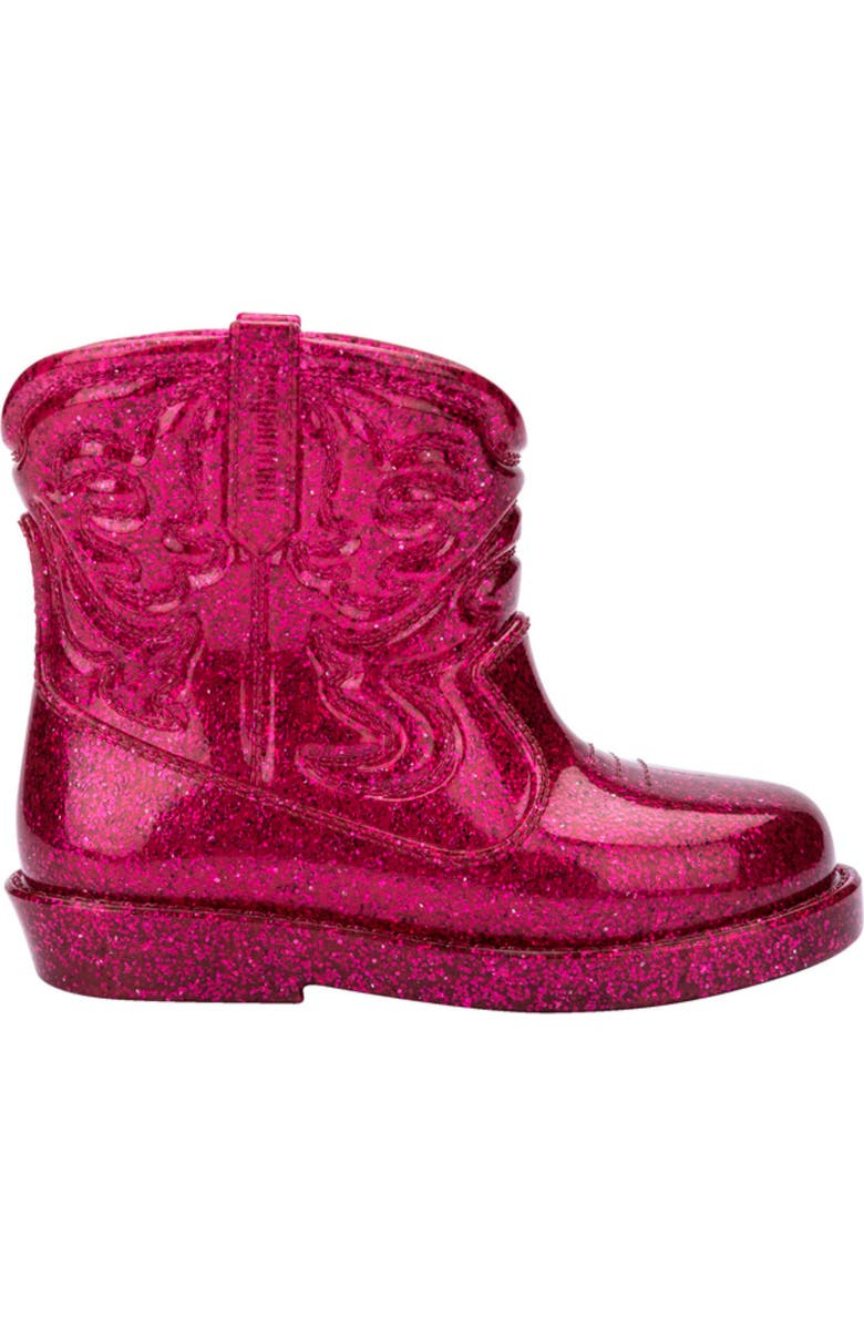 Mini Melissa Kids' Texas Western Boot, Alternate, color, Glitter Pink