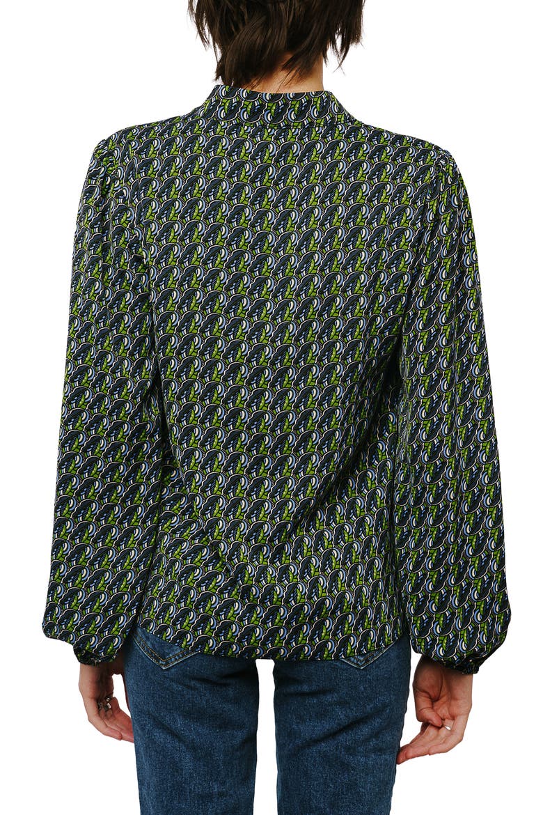Maive Printed Button-Up Top, Alternate, color, BLACK MULTI