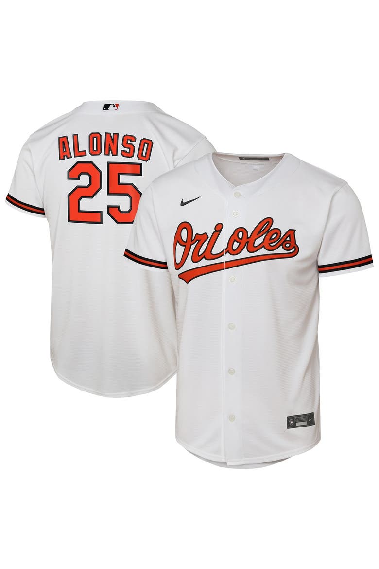Youth Nike Pete Alonso White Baltimore Orioles Home Baseline Jersey, Main, color, White