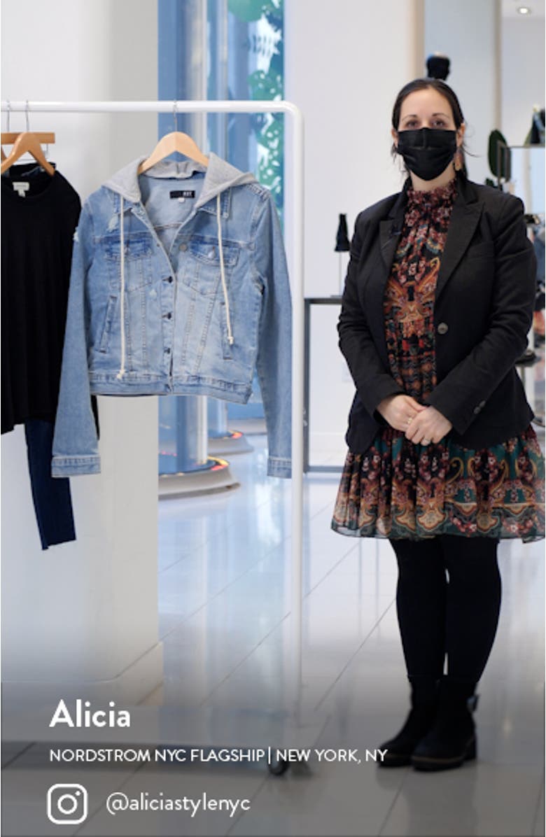 Julia Denim Jacket with Removable Hood, sales video thumbnail