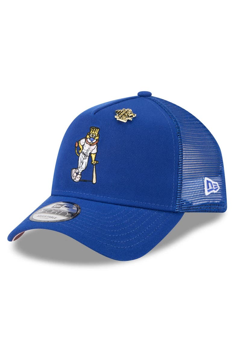 New Era Men's New Era Royal Kansas City Royals 2025 Big League Chew A-Frame 9FORTY Adjustable Trucker Hat, Main, color, Royal