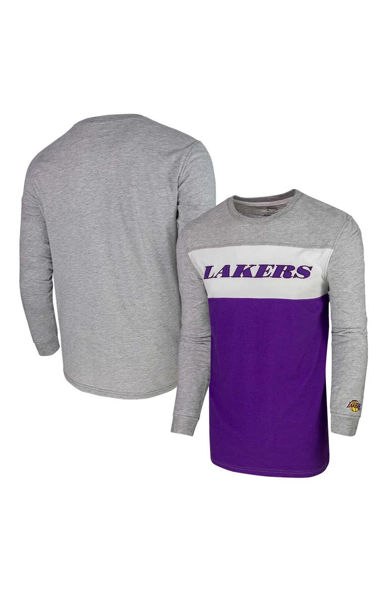 Stadium Essentials Unisex Heather Gray Los Angeles Lakers Loge Long Sleeve T-Shirt, Alternate, color, Heather Gray
