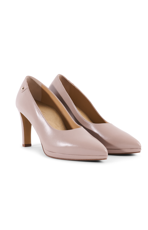 Stinaa.j Isa Orthopedic Pointed Toe Pumps In Beige Leather