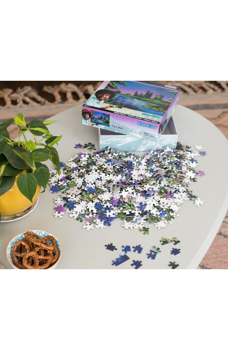 Toynk Bob Ross Blue River Nature Puzzle | 1000 Piece Jigsaw Puzzle, Alternate, color, Purple