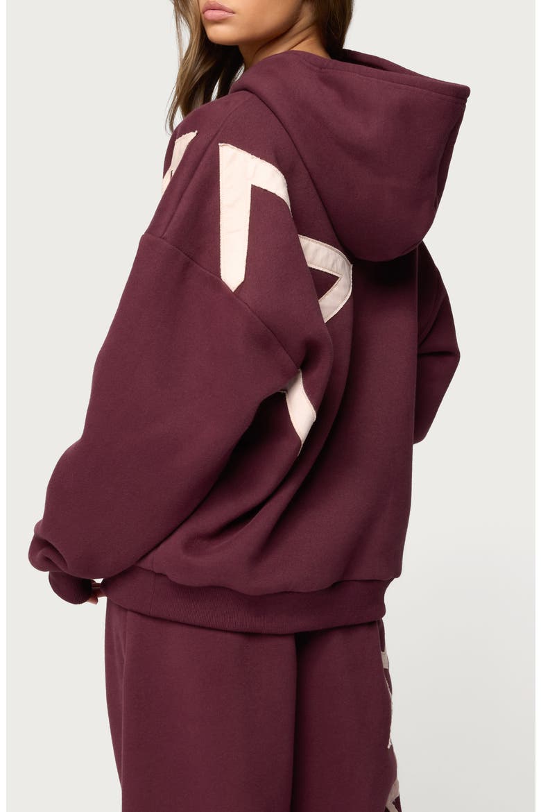 Starly Oversize Hoodie, Alternate, color, BURGUNDY