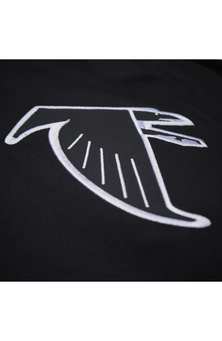 Mitchell & Ness Men's Mitchell & Ness Black Atlanta Falcons Double Down Satin Full-Snap Jacket, Alternate, color, Black