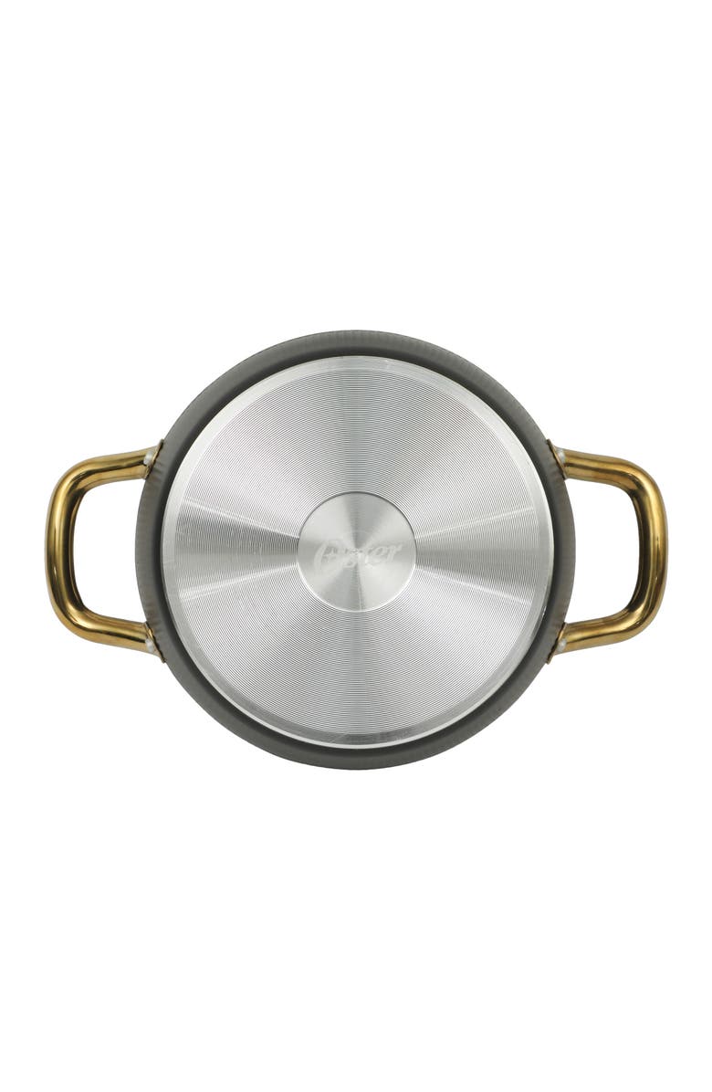 OSTER Abbottsford 4.4 Quart Nonstick Aluminum Dutch Oven with Glass Lid, Alternate, color, Black