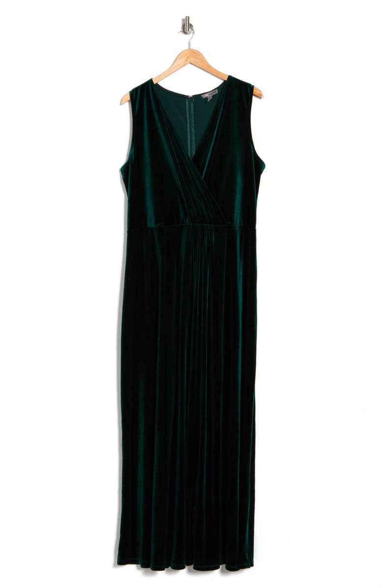 Love By Design Munich Velvet Twist Front Sleeveless Maxi Dress, Alternate, color, Emerald