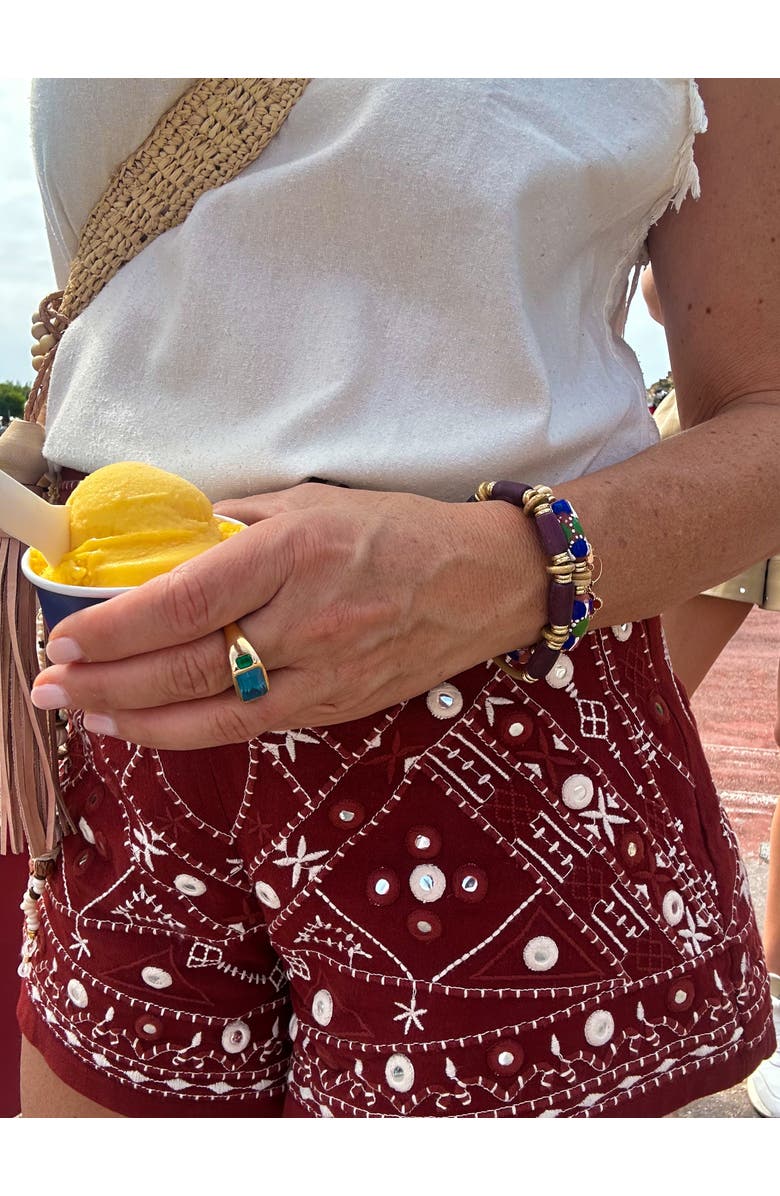 By Lilla Marine Capsule Bracelet Hair Tie, Alternate, color, Multi