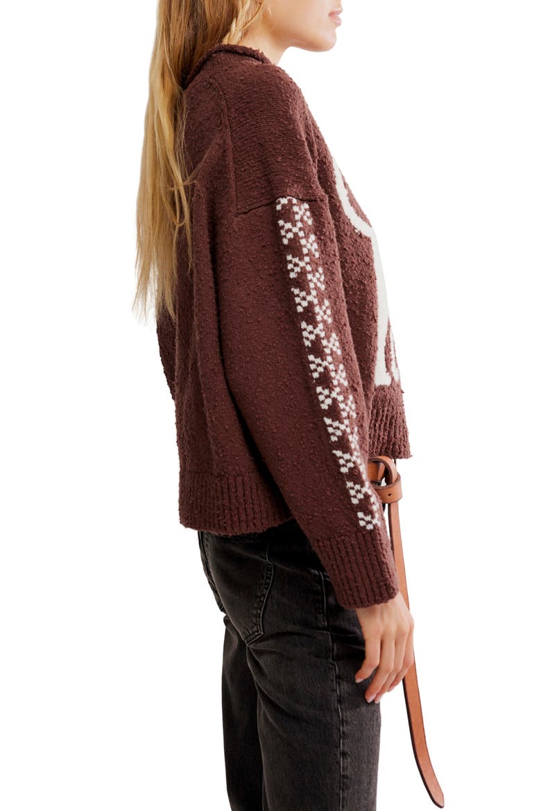 Story Book Cotton Blend Sweater, Alternate, color, CHOCOLATE COMBO