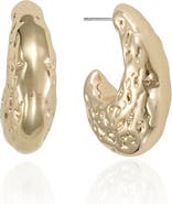 Ettika Textured Small Hoop Earrings