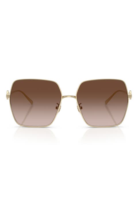 58mm Gradient Square Sunglasses