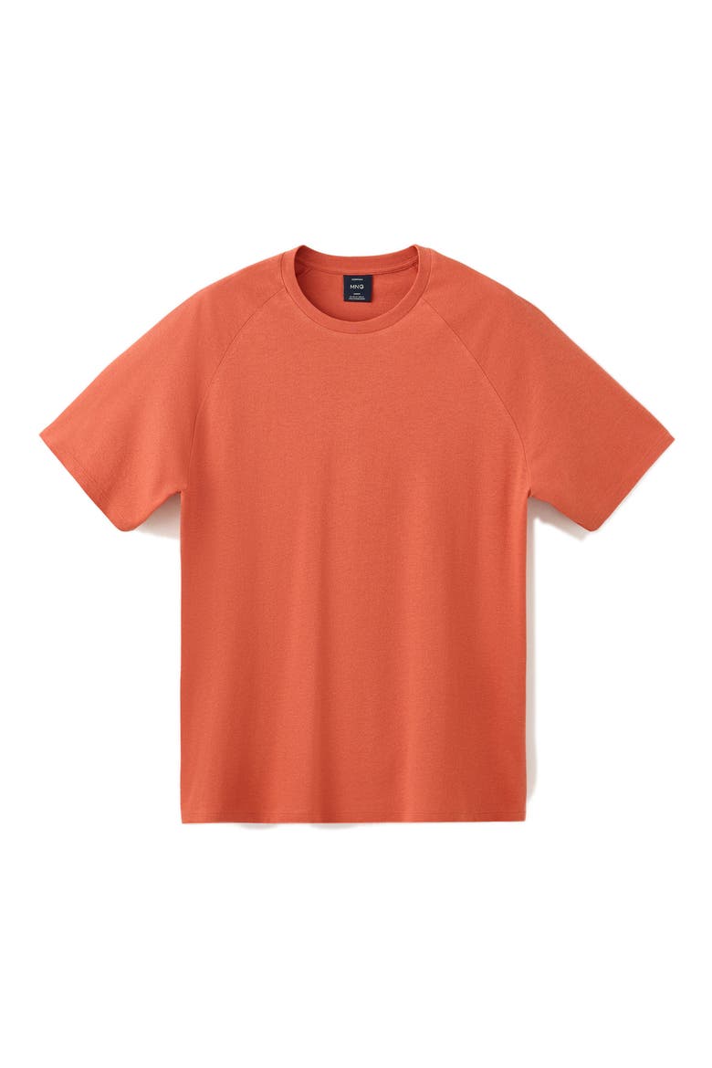Relaxed Fit Cotton & Linen T-Shirt, Alternate, color, MEDIUM PINK