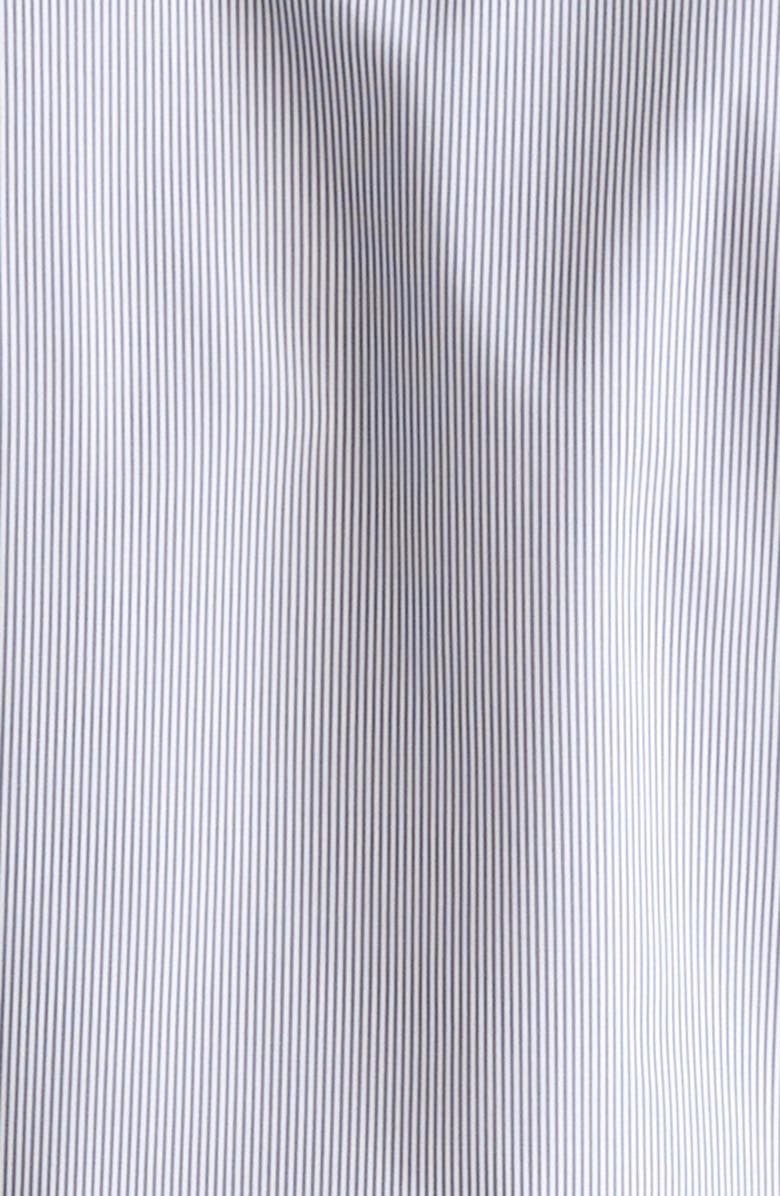 TOM FORD Classic Fit Stripe Peached Cotton Button-Up Shirt, Alternate, color, White/ Light Grey