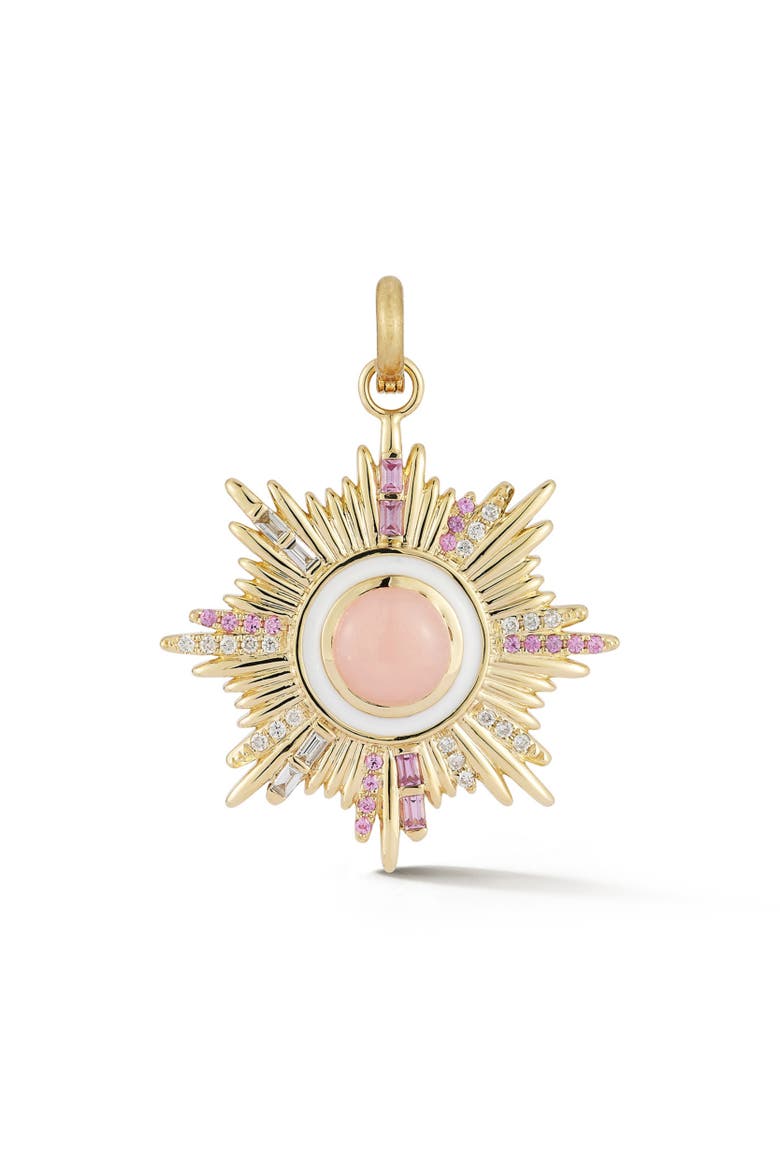 Victoria Medallion Charm, Main, color, Yellow Gold