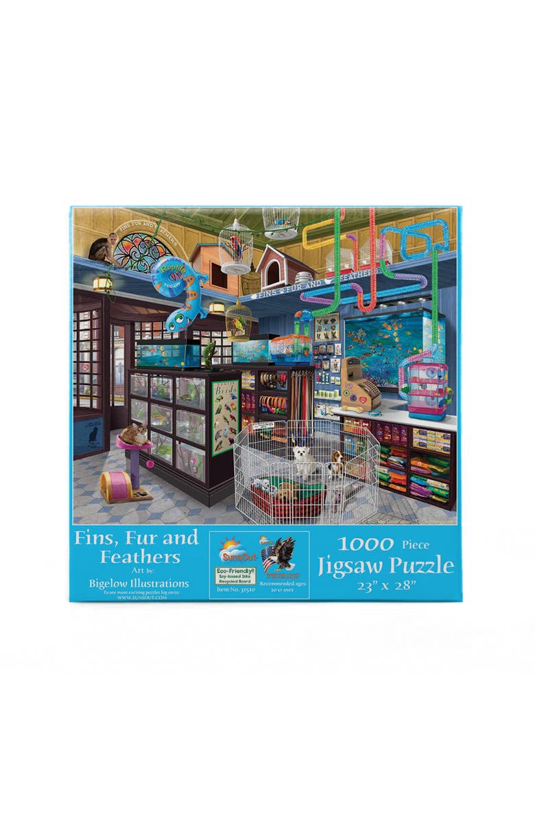 Sunsout Fins, Fur and Feathers 1000 piece Jigsaw Puzzle for Adults, Alternate, color, Multicolor