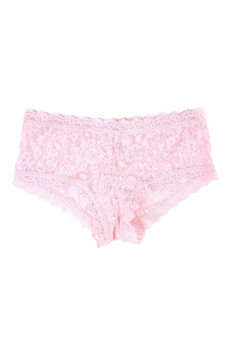 Signature Lace Boyshorts, Alternate, color, BLISS PINK