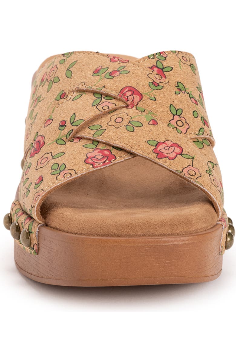 MUK LUKS Cadence Wedge Sandal, Alternate, color, Natural Floral