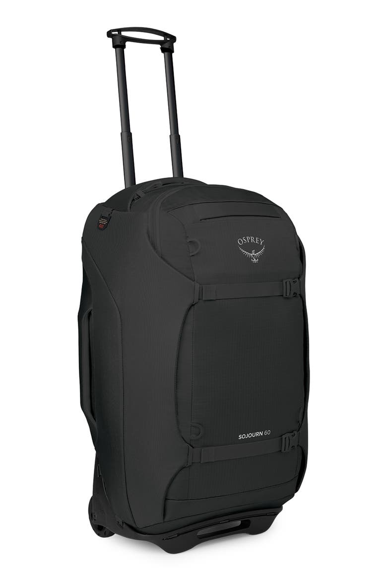 Sojourn 25-Inch 60-Liter Wheeled Recycled Nylon Travel Pack, Alternate, color, BLACK