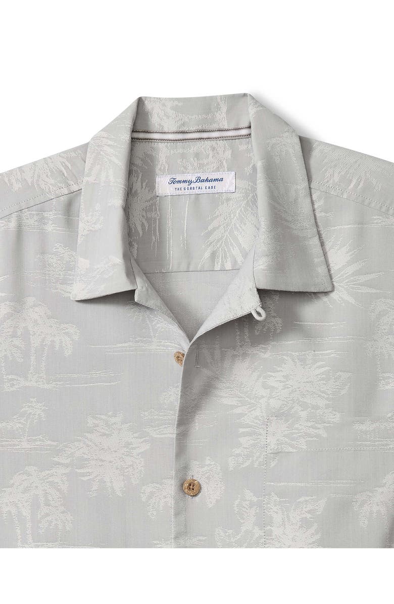 Tommy Bahama Coastal Ease IslandZone<sup>®</sup> Camp Shirt, Alternate, color, Silver Streak