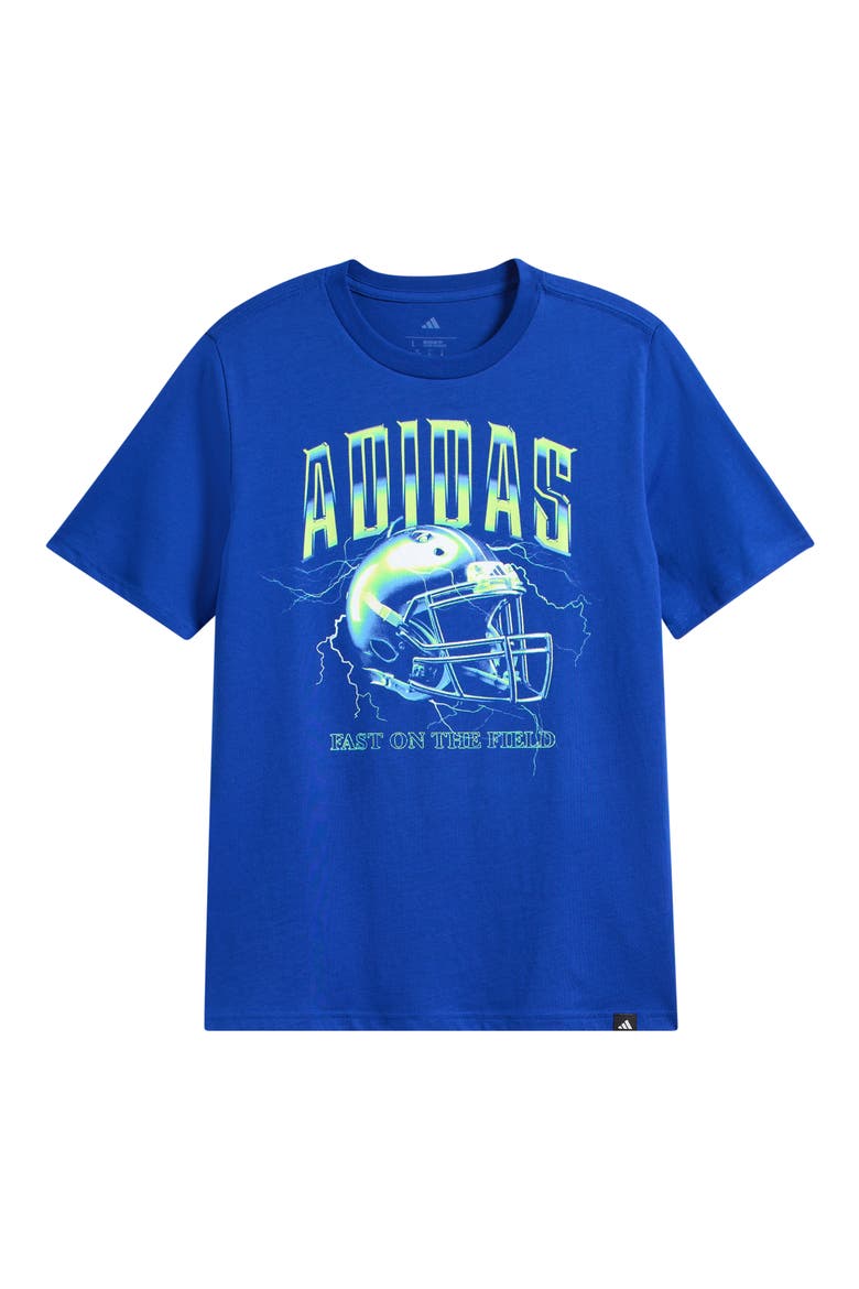 Kids' Football Cotton Graphic T-Shirt, Main, color, BRIGHT BLUE