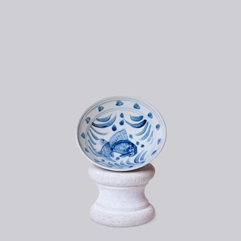 Porcelain Carp Conical Bowl