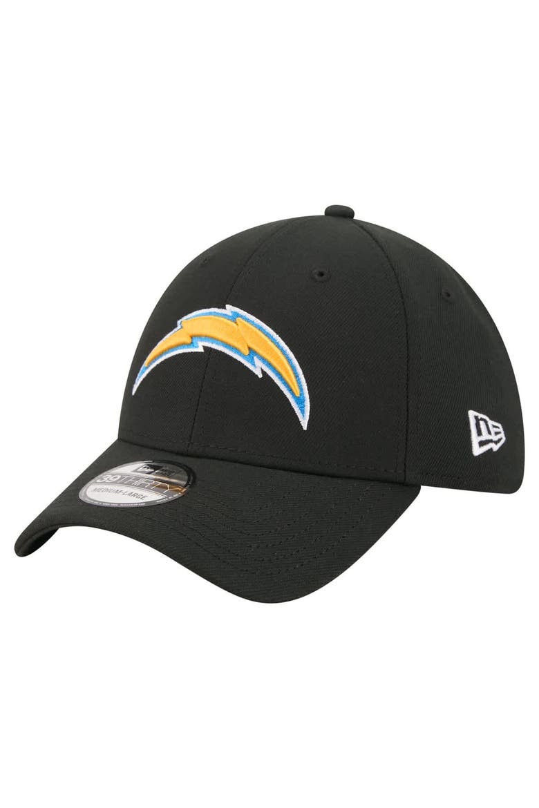 Men's New Era  Black Los Angeles Chargers Core Team 39THIRTY Flex Hat, Main, color, Black