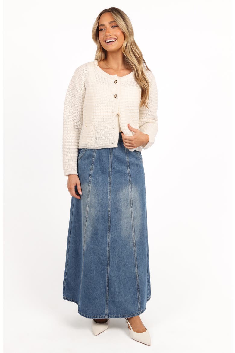 Deckett Crop Cardigan, Alternate, color, WHITE