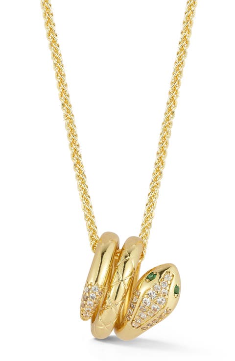 Coiled Snake Pendant Necklace