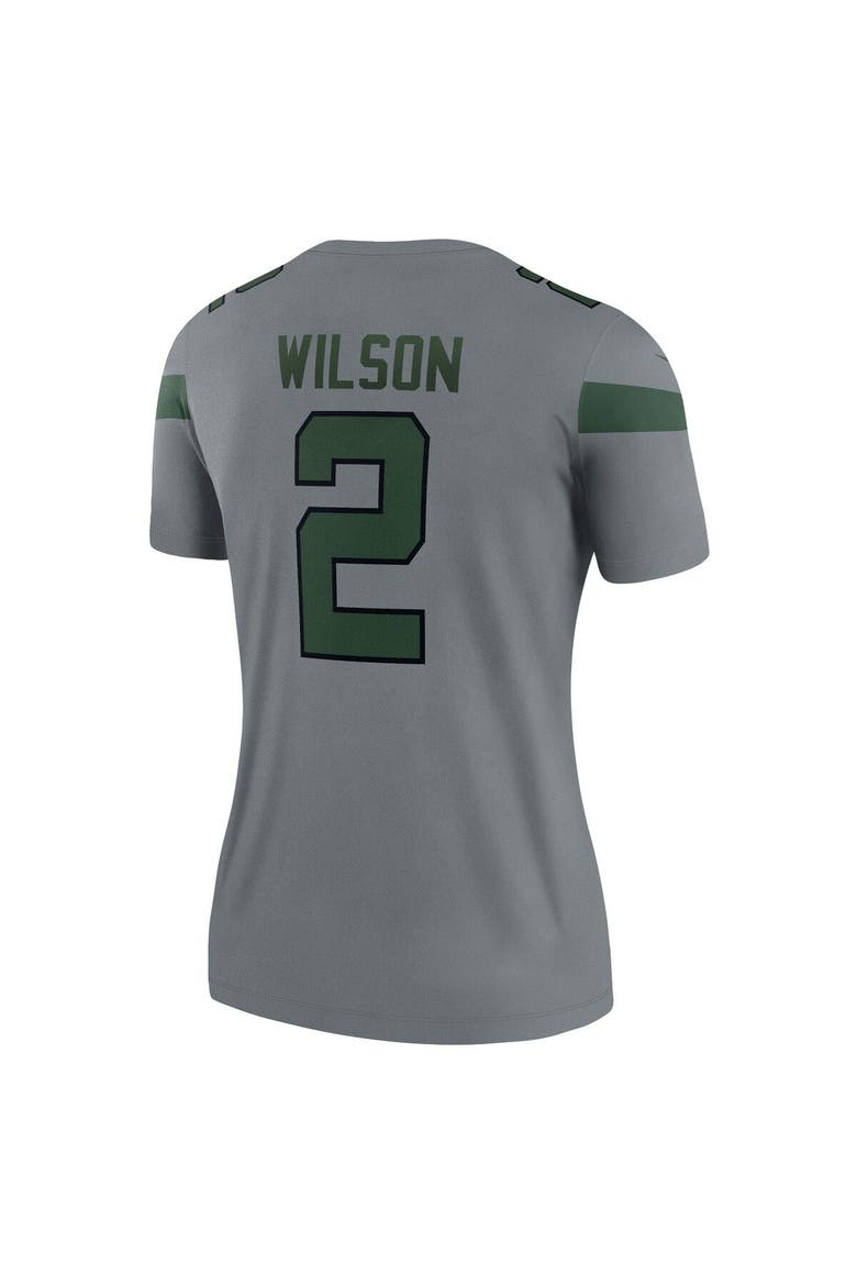 Women's Nike Zach Wilson Gray New York Jets Inverted Legend Jersey, Alternate, color, Gray