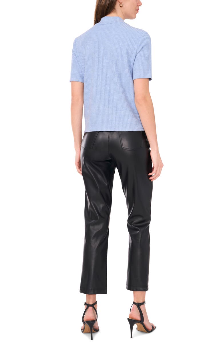 Halogen<sup>®</sup> Rib Mock Neck Top, Alternate, color, Clear Blue Sky