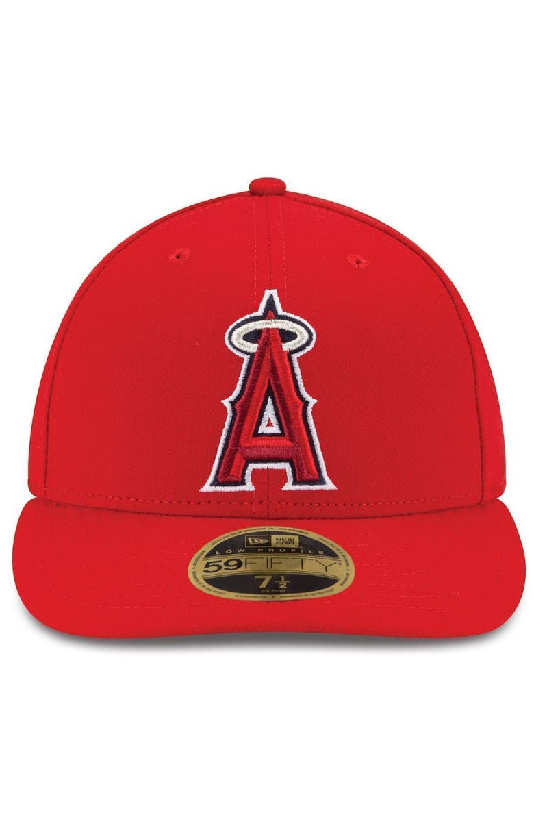 New Era Men's New Era Red Los Angeles Angels Alt Authentic Collection On-Field Low Profile 59FIFTY Fitted Hat, Alternate, color, Red
