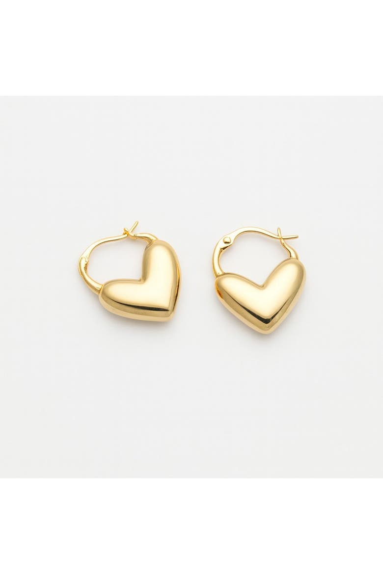 The Amori Heart Hoops, Alternate, color, Gold