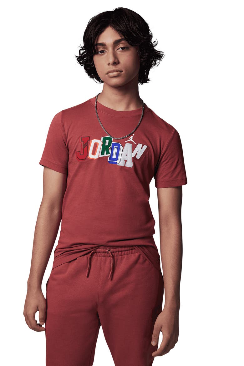 Kids' Signature Graphic T-Shirt, Alternate, color, CANYON RUST