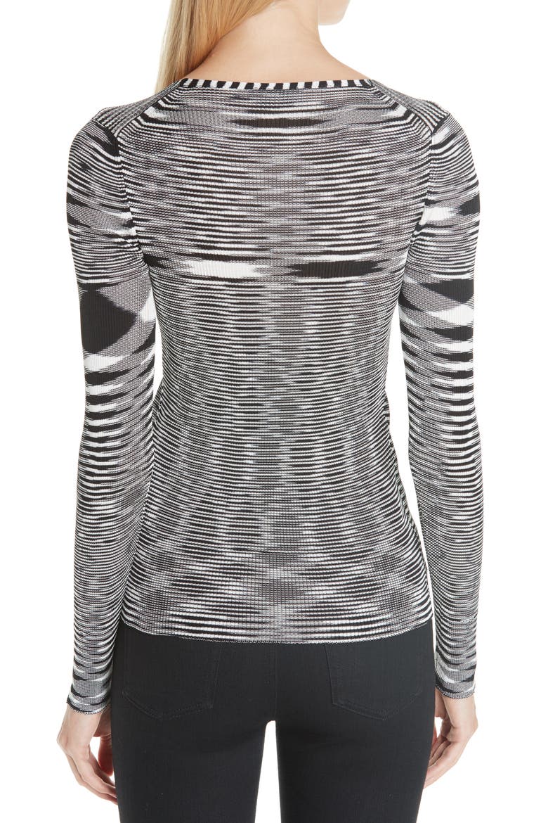 Space Dye Knit Sweater, Alternate, color, BLACK