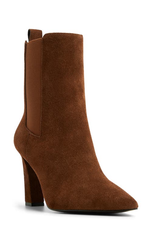 Aldo Liora Pointed Toe Dress Booties In Brown