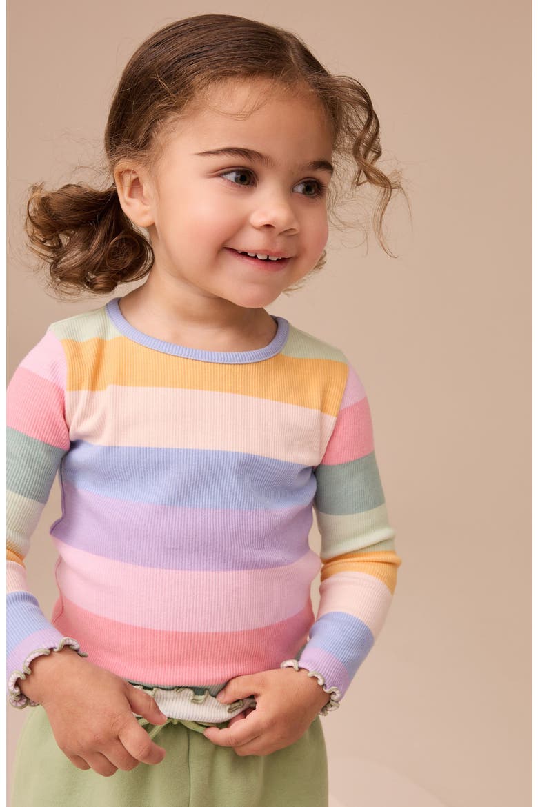 Kids' Stripe Long Sleeve Top, Alternate, color, MULTI