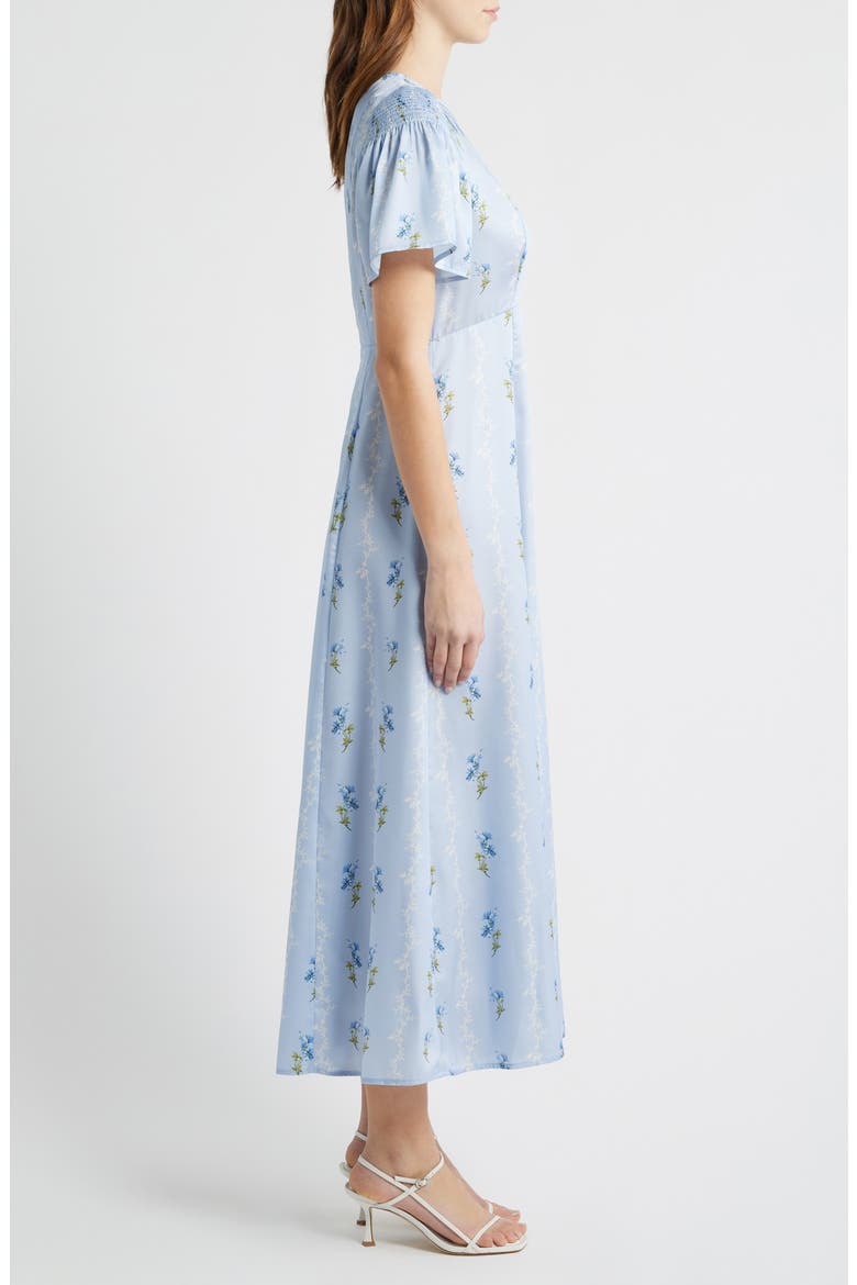 The Dominque Ditsy Floral Maxi Dress, Alternate, color, BLUEBELL WALTZ