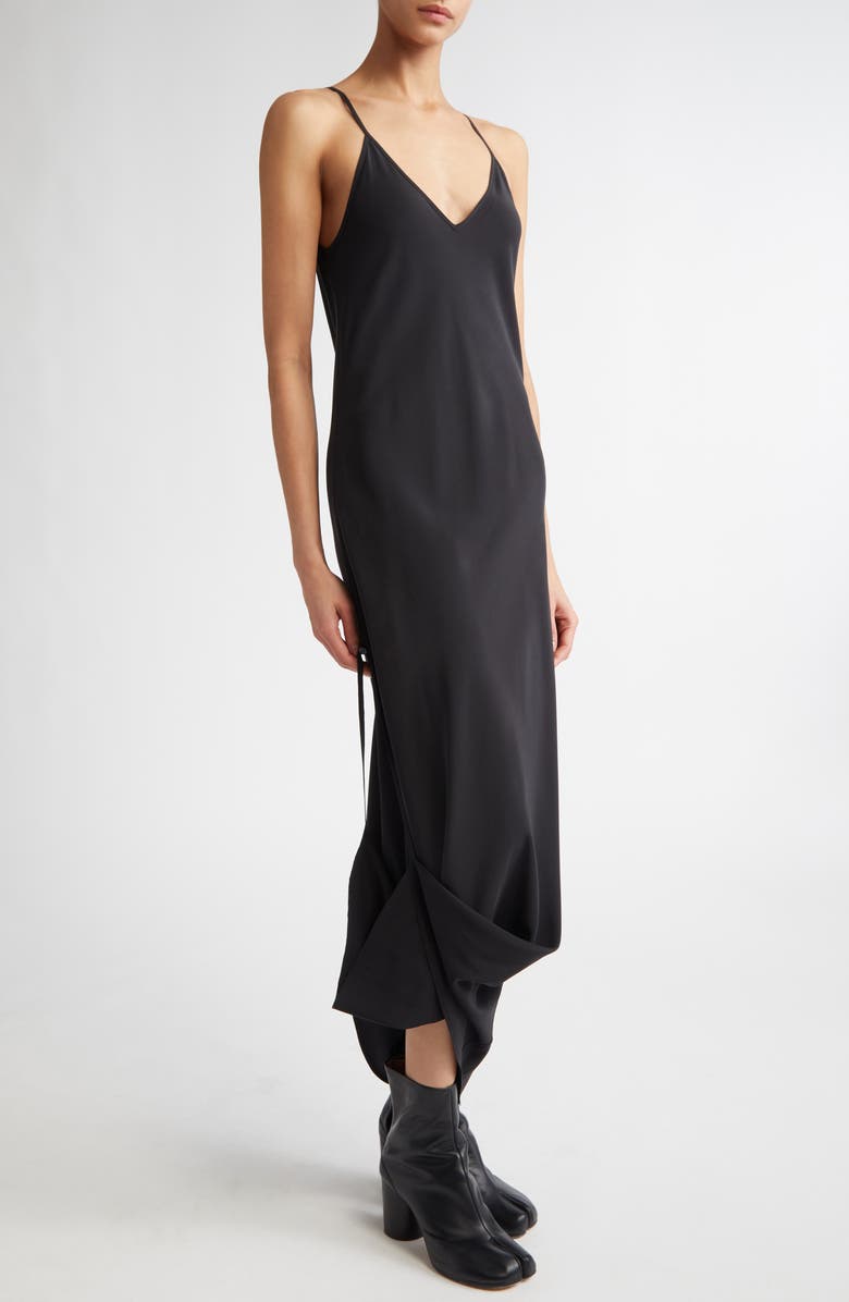 MM6 Maison Margiela Convertible Silk Slipdress, Alternate, color, 