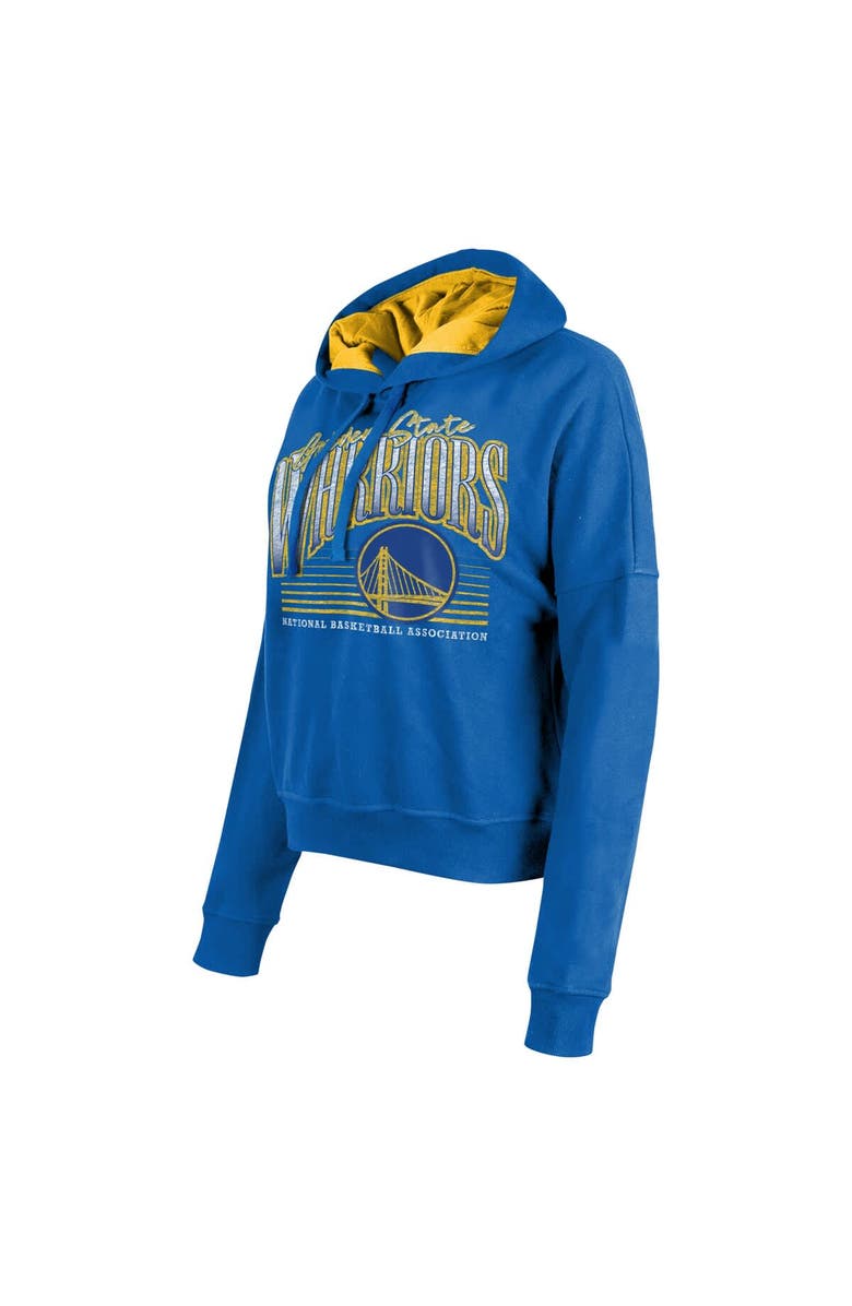 New Era Women's New Era Royal Golden State Warriors Boxy Pullover Hoodie, Alternate, color, Royal