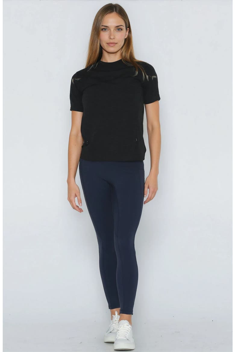 Aria Running Seamless Nursing Tee Short Sleeve, Alternate, color, Noir