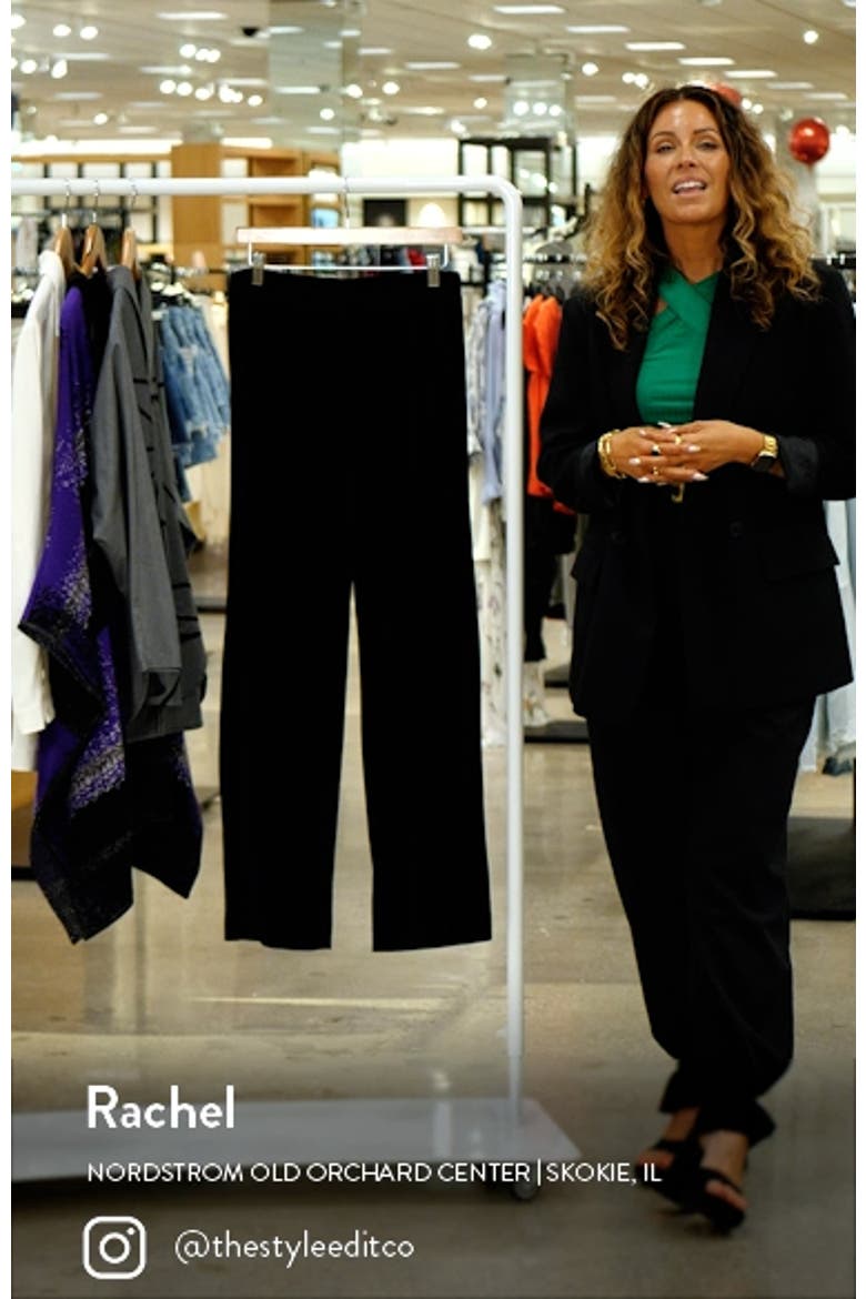 Pull-On Wide Leg Velvet Pants video