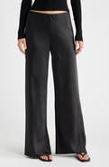 Open Edit Satin Wide Leg Pull On Pants