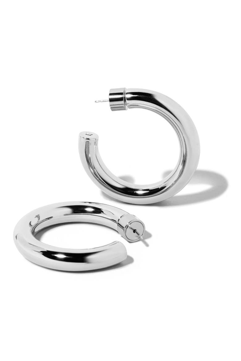 Samira Mini Hoops, 1-Inch, Alternate, color, SILVER