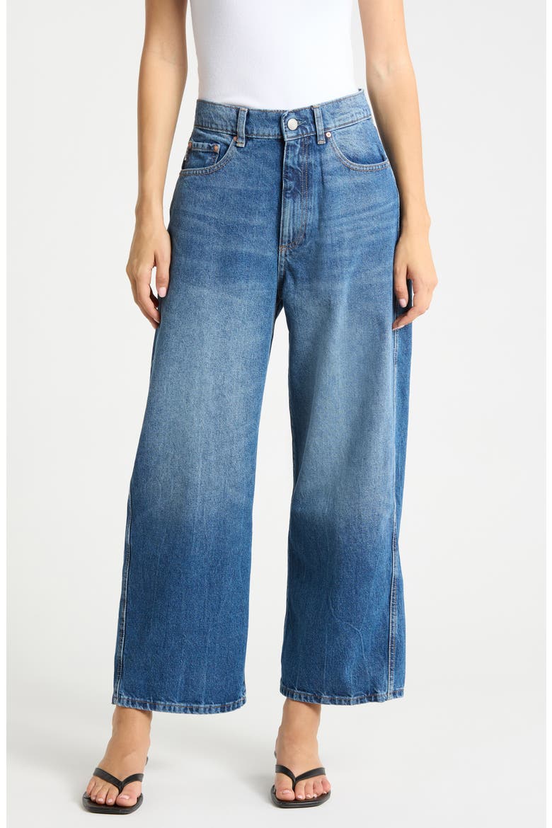 Taylor High Waist Ankle Relaxed Barrel Jeans, Main, color, NORTH WATER