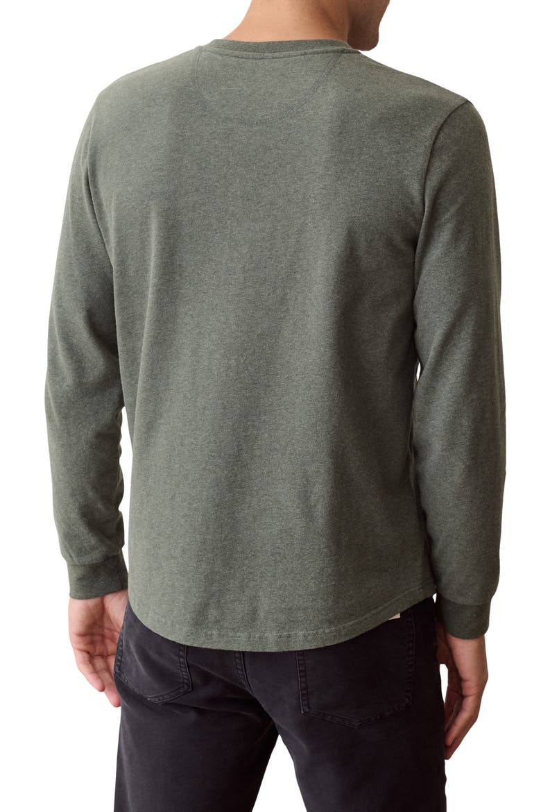 Luxe Jersey Henley, Alternate, color, BALSAM GREEN HEATHER