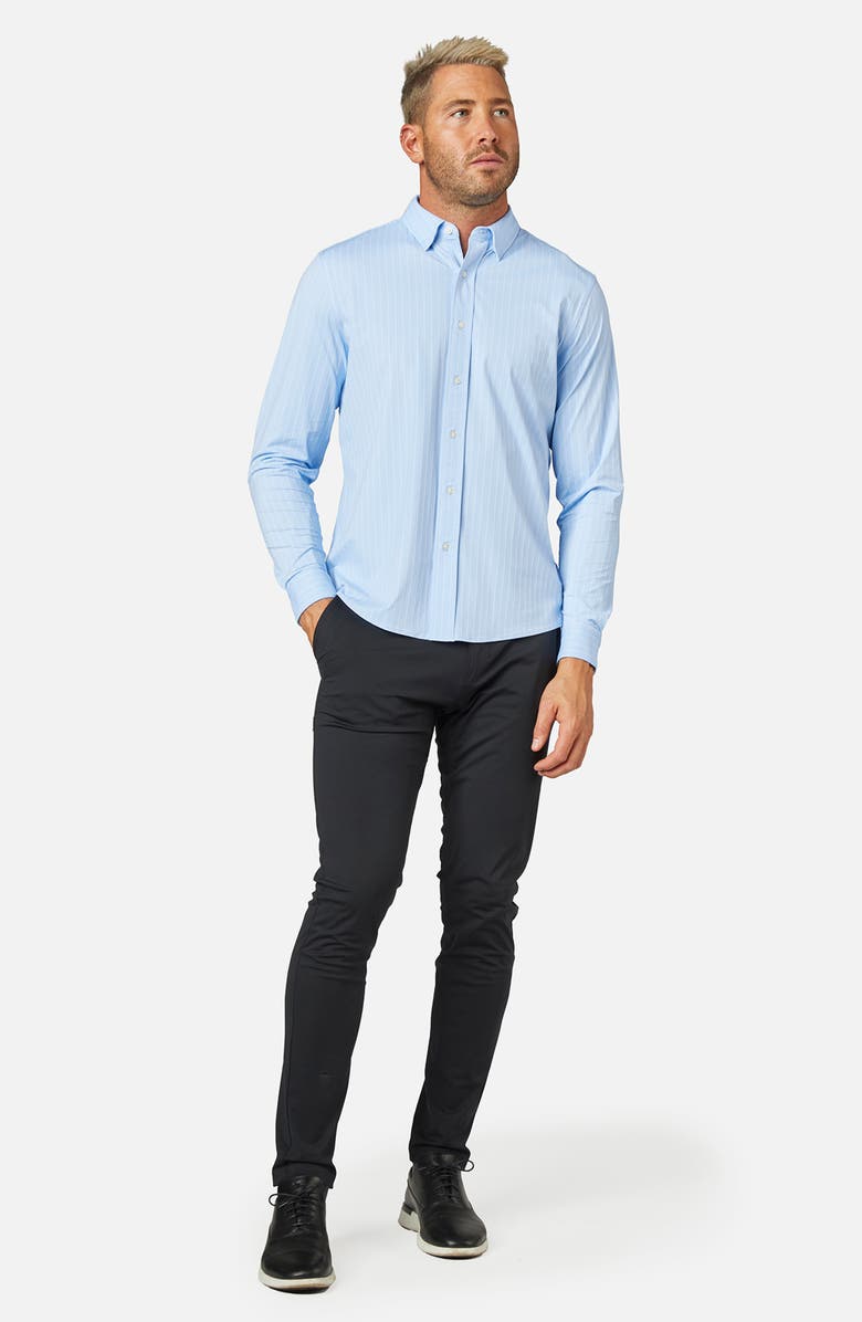 Rhone Commuter Classic Fit Textured Stripe Stretch Button-Up Shirt, Alternate, color, 
